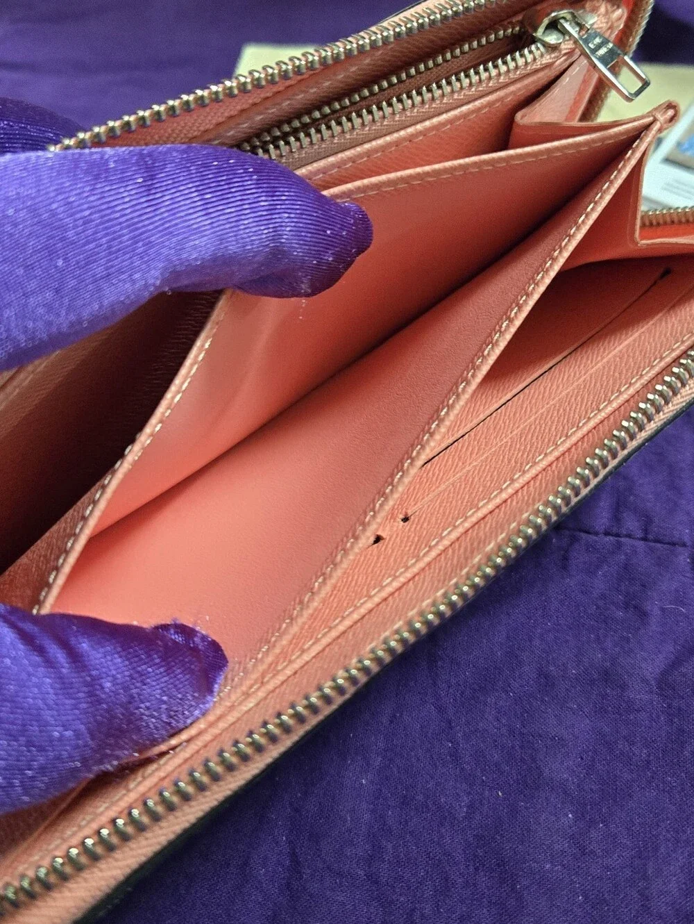 Louis Vuitton Limited Edition Epi "Aqua Line" Leather Zippy Long Wallet With COA - Picture 12 of 16